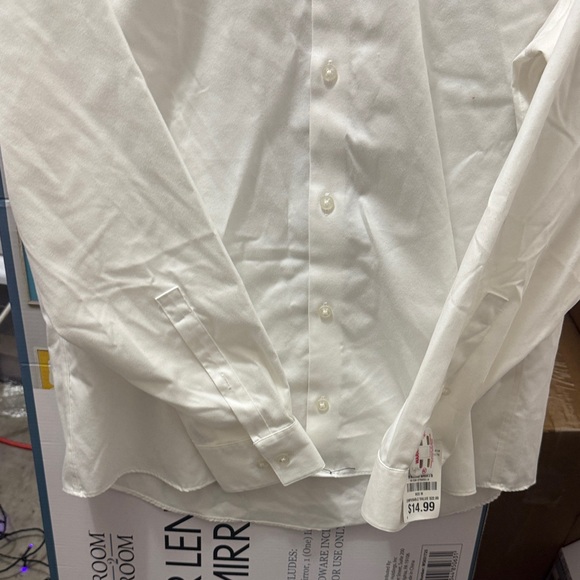 Calvin Klein Cream Non-Iron Shirt - Picture 4 of 5